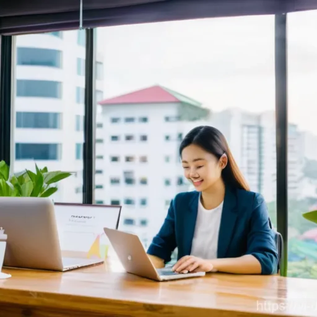 디지털 노마드가 알아야 할 고용 계약 조항 - **Prompt 1: Productive Vietnamese Digital Nomad in a Modern Co-working Space**
A vibrant, medium...