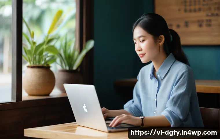 디지털 노마드로서의 직업 안정성 분석 - **Prompt:** A young Vietnamese female digital nomad, in her mid-20s, with a warm, focused expression...